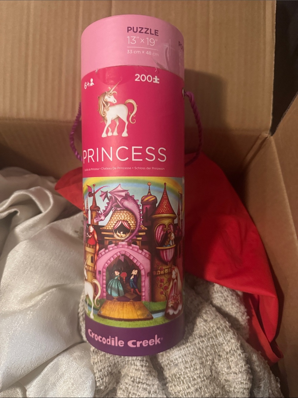 Princess 200-Piece Pink Kids Puzzle